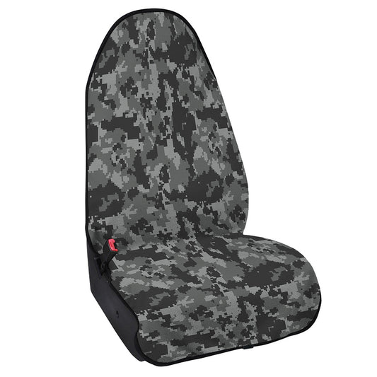 Grey Digital Camo Pattern Print Waterproof Car Seat Cover