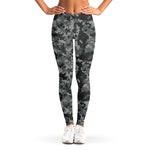 Grey Digital Camo Pattern Print Women's Leggings