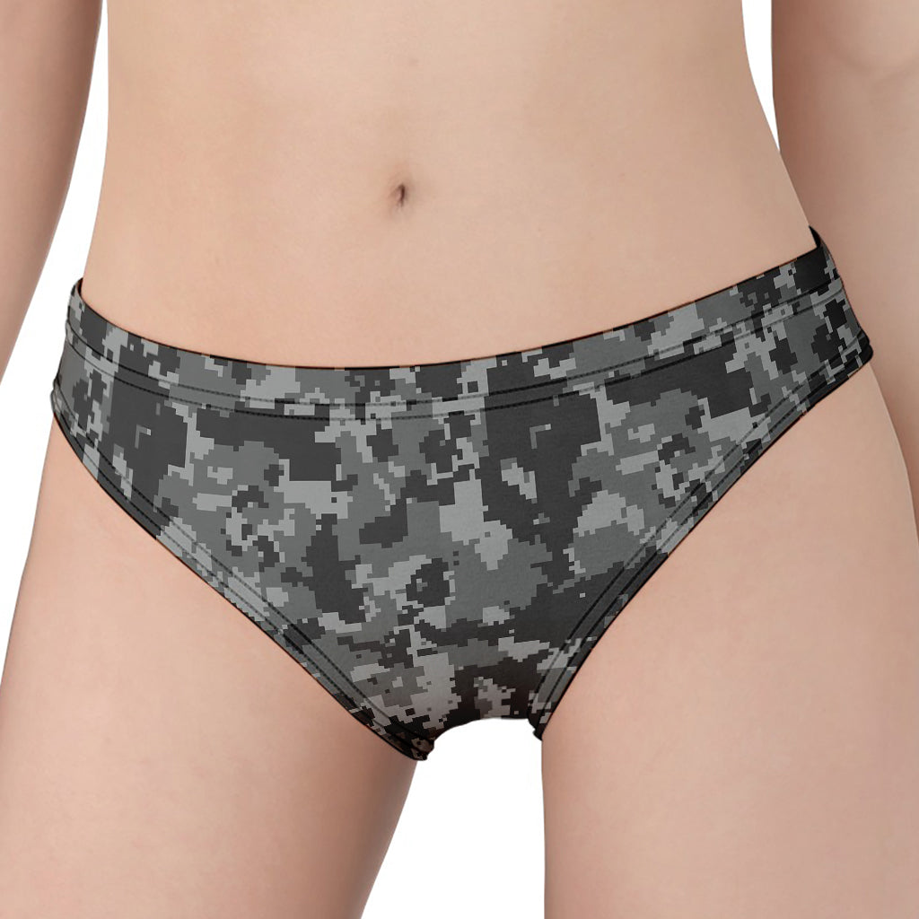 Grey Digital Camo Pattern Print Women's Panties