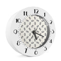 Grey Doodle Sandwich Pattern Print Alarm Clock