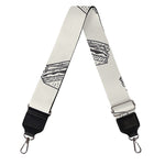 Grey Doodle Sandwich Pattern Print Bag Strap