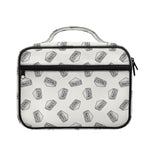 Grey Doodle Sandwich Pattern Print Briefcase Bible Bag