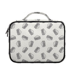 Grey Doodle Sandwich Pattern Print Briefcase Bible Bag