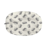 Grey Doodle Sandwich Pattern Print Car Side Mirror Covers