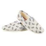 Grey Doodle Sandwich Pattern Print Casual Shoes
