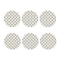 Grey Doodle Sandwich Pattern Print Coaster Set