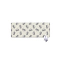 Grey Doodle Sandwich Pattern Print Extended Mouse Pad