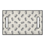 Grey Doodle Sandwich Pattern Print Golf Cart Seat Cover