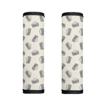 Grey Doodle Sandwich Pattern Print Handle Covers