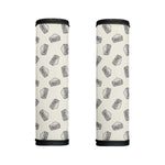 Grey Doodle Sandwich Pattern Print Handle Covers