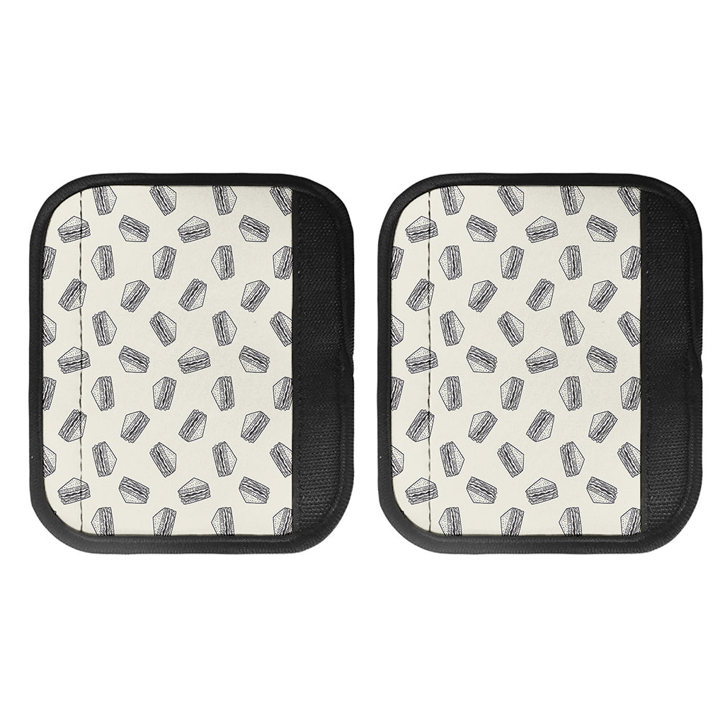 Grey Doodle Sandwich Pattern Print Handle Covers