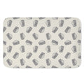 Grey Doodle Sandwich Pattern Print Indoor Door Mat