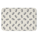 Grey Doodle Sandwich Pattern Print Indoor Door Mat