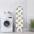 Grey Doodle Sandwich Pattern Print Ironing Board Cover
