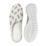 Grey Doodle Sandwich Pattern Print Mesh Casual Shoes