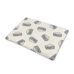Grey Doodle Sandwich Pattern Print Pet Cooling Mat Cover