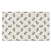 Grey Doodle Sandwich Pattern Print Polyester Doormat