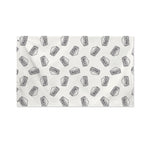 Grey Doodle Sandwich Pattern Print Polyester Flag