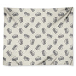 Grey Doodle Sandwich Pattern Print Tapestry