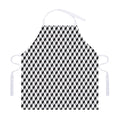 Grey Geometric Cube Shape Pattern Print Adjustable Apron