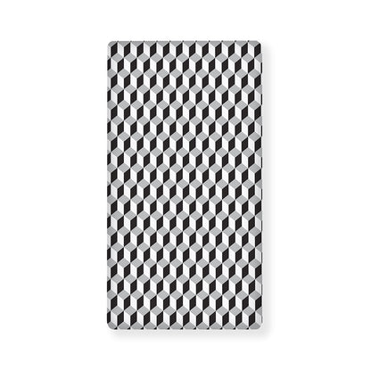 Grey Geometric Cube Shape Pattern Print Baby Crib Sheet
