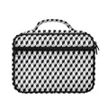 Grey Geometric Cube Shape Pattern Print Briefcase Bible Bag