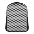 Grey Geometric Cube Shape Pattern Print Casual Backpack