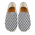 Grey Geometric Cube Shape Pattern Print Casual Shoes