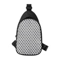 Grey Geometric Cube Shape Pattern Print Sling Bag