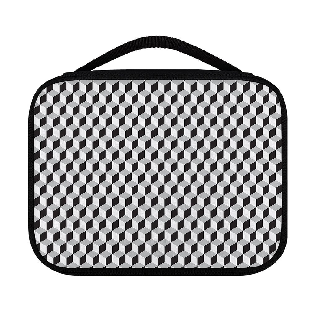 Grey Geometric Cube Shape Pattern Print Classic Bible Case