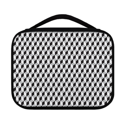 Grey Geometric Cube Shape Pattern Print Classic Bible Case