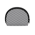 Grey Geometric Cube Shape Pattern Print Coin Purse