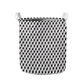 Grey Geometric Cube Shape Pattern Print Collapsible Laundry Basket