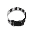 Grey Geometric Cube Shape Pattern Print Dog Collar