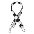 Grey Geometric Cube Shape Pattern Print Dog Seat Belt