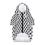Grey Geometric Cube Shape Pattern Print Dog Zip Up Hoodie