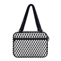 Grey Geometric Cube Shape Pattern Print Double Strap Bible Bag
