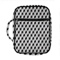 Grey Geometric Cube Shape Pattern Print Front Pocket Bible Bag