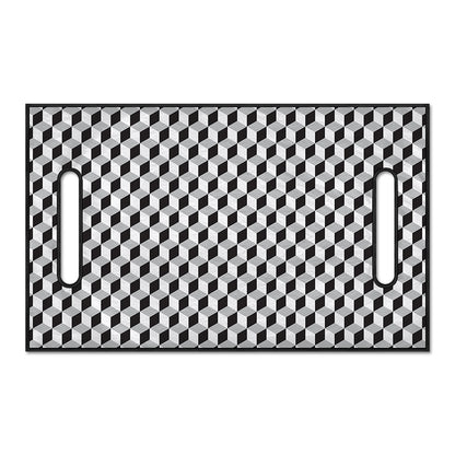 Grey Geometric Cube Shape Pattern Print Golf Cart Seat Cover