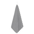 Grey Geometric Cube Shape Pattern Print Hand Towel