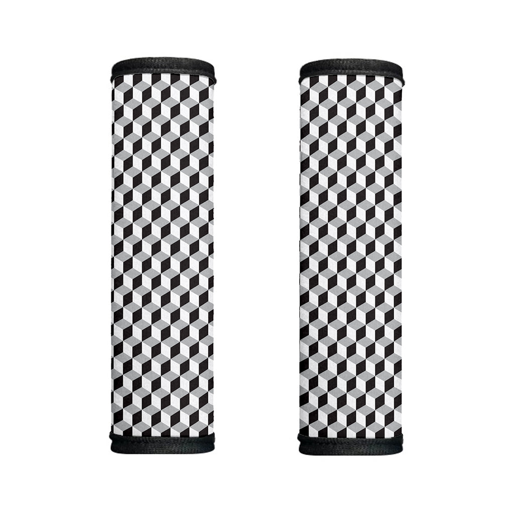 Grey Geometric Cube Shape Pattern Print Handle Covers