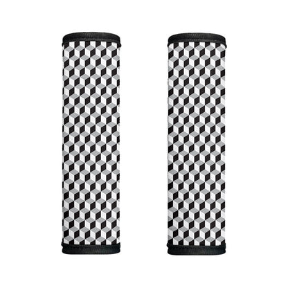 Grey Geometric Cube Shape Pattern Print Handle Covers