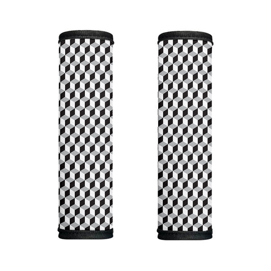 Grey Geometric Cube Shape Pattern Print Handle Covers