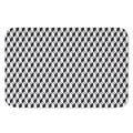 Grey Geometric Cube Shape Pattern Print Indoor Door Mat