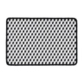 Grey Geometric Cube Shape Pattern Print Kitchen Mat