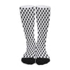 Grey Geometric Cube Shape Pattern Print Long Socks