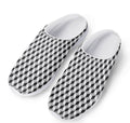 Grey Geometric Cube Shape Pattern Print Mesh Casual Shoes