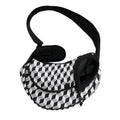 Grey Geometric Cube Shape Pattern Print Pet Sling Carrier