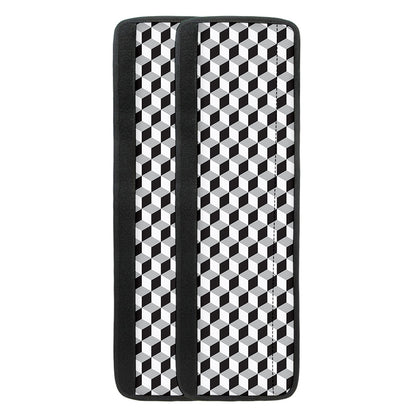Grey Geometric Cube Shape Pattern Print Refrigerator Handle Covers