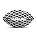 Grey Geometric Cube Shape Pattern Print Rugby Ball